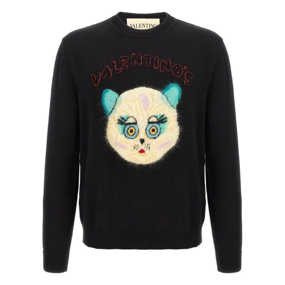 Valentino Garavani Black Cotton Men's Cardigan
